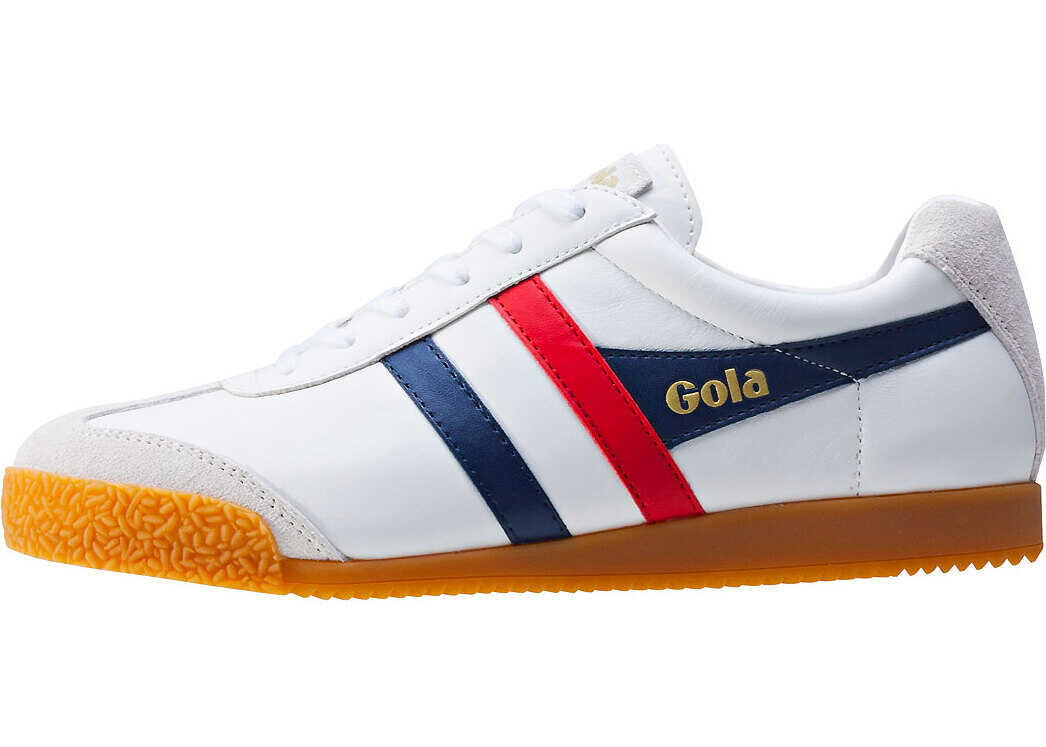 Gola Harrier Trainers In White Navy Red White