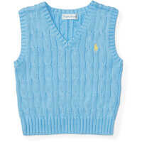 Pulovere Cable-Knit Cotton Sweater Vest Baieti
