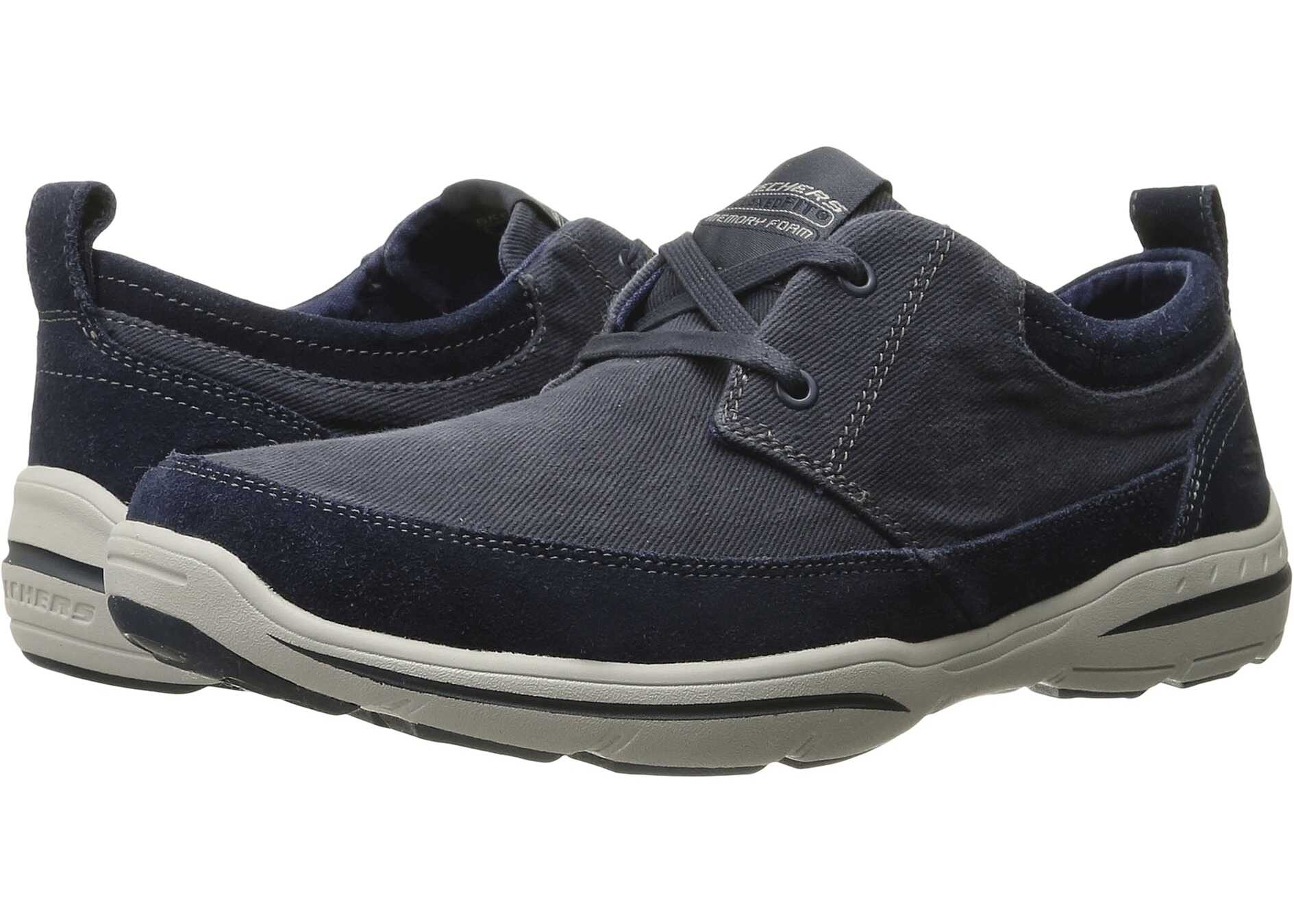 Tenis SKECHERS Relaxed Fit®: Harper - Lenden Navy Suede/Canvas