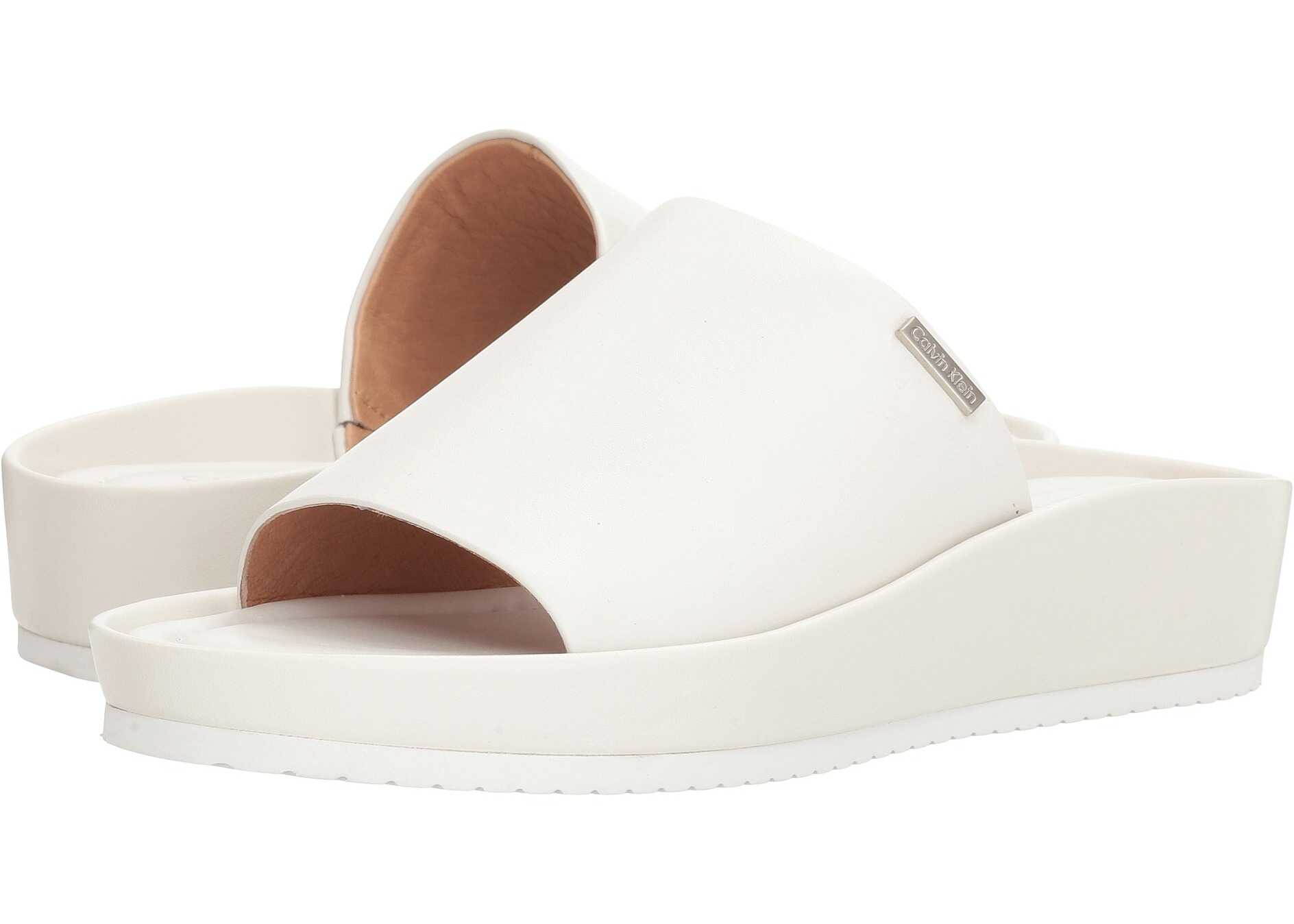 Sandala Calvin Klein Hope Platinum White Leather