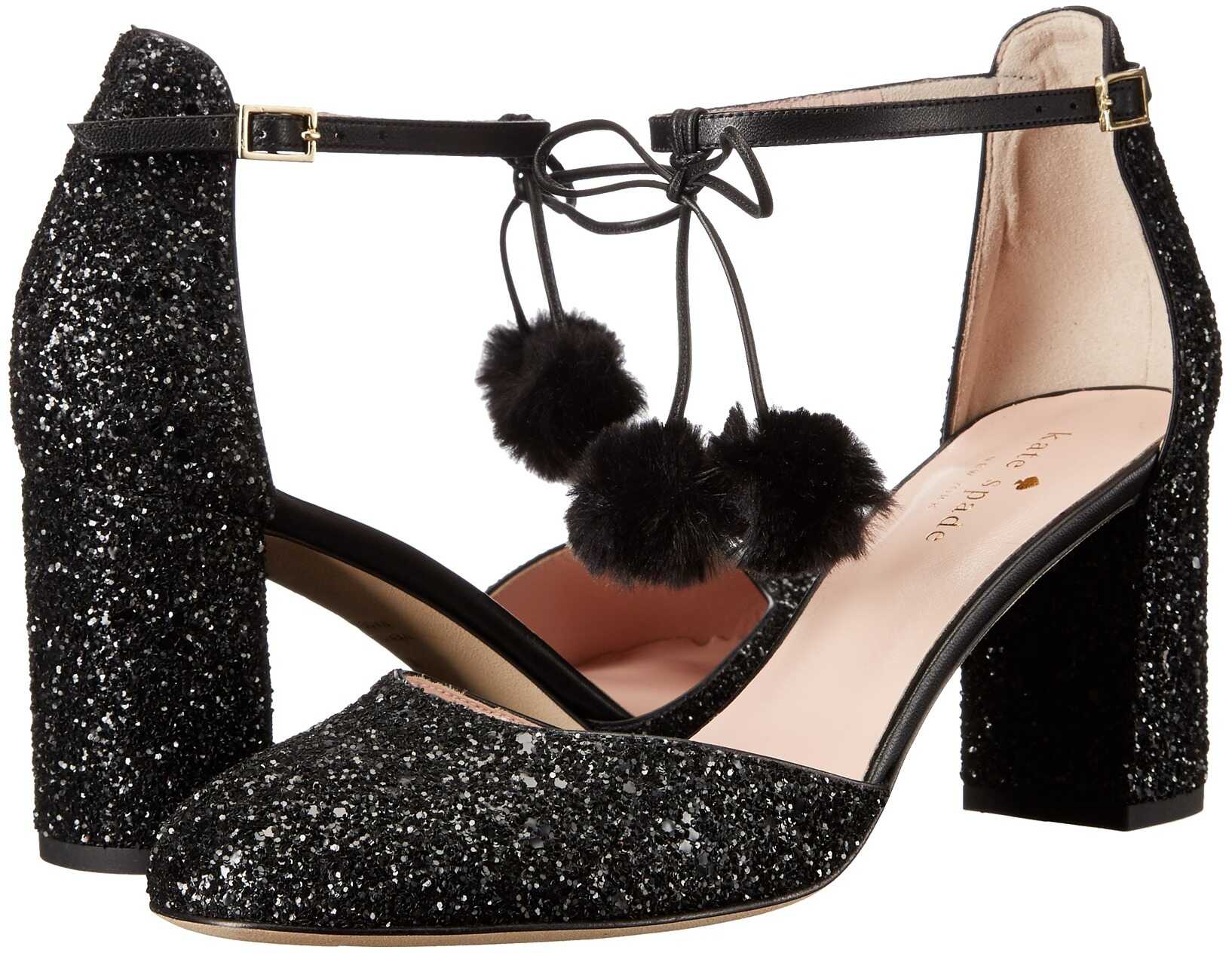 Pantof Kate Spade New York Abigail Black Glitter/Nappa