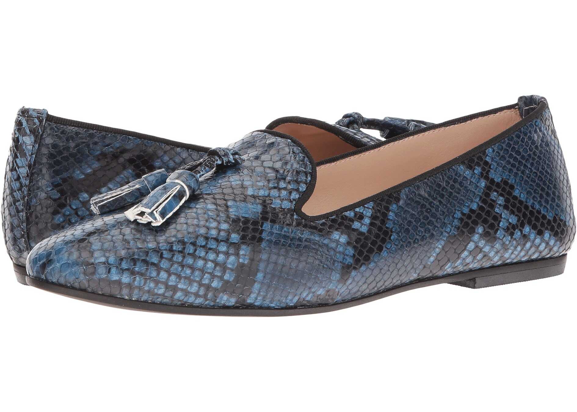 Mocasin Massimo Matteo Snake Tassel Slip-On Blue