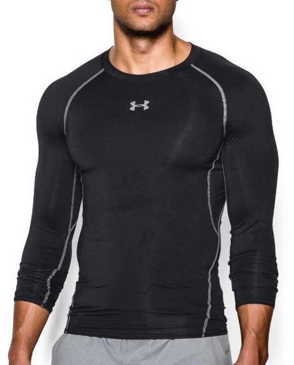 Tricou Under Armour Heatgear Compression Longsleeve Black