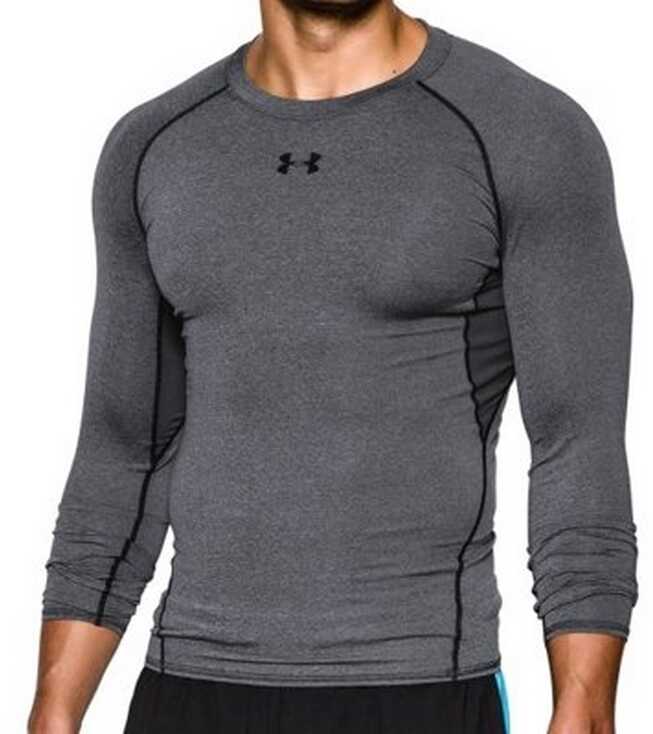 Tricou Under Armour Heatgear Compression Longsleeve Grey