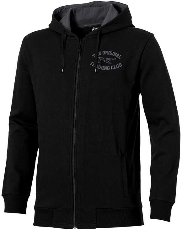 Tricou ASICS Graphic Full Zip Hoodie Black