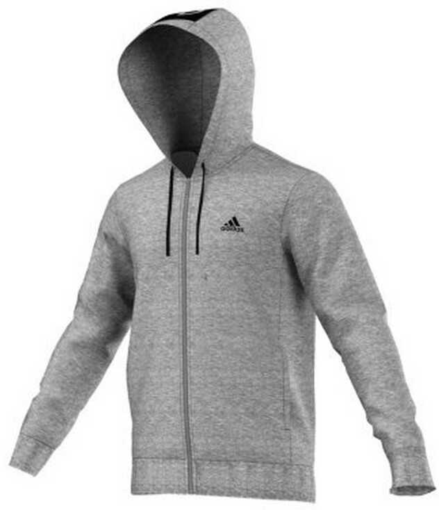 Tricou adidas Lin FZ Hood FT Grey
