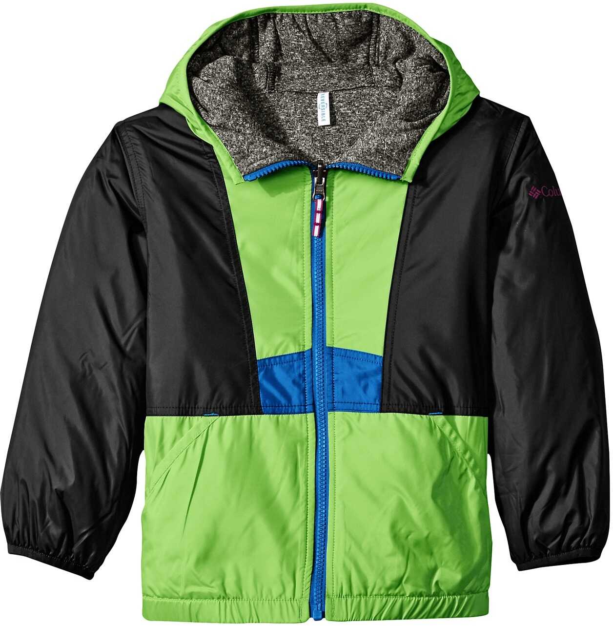Geaca Columbia Kids Flashback Insulated Jacket (Little Kids/Big Kids) Green Mamba/Black Heather/Super Blue