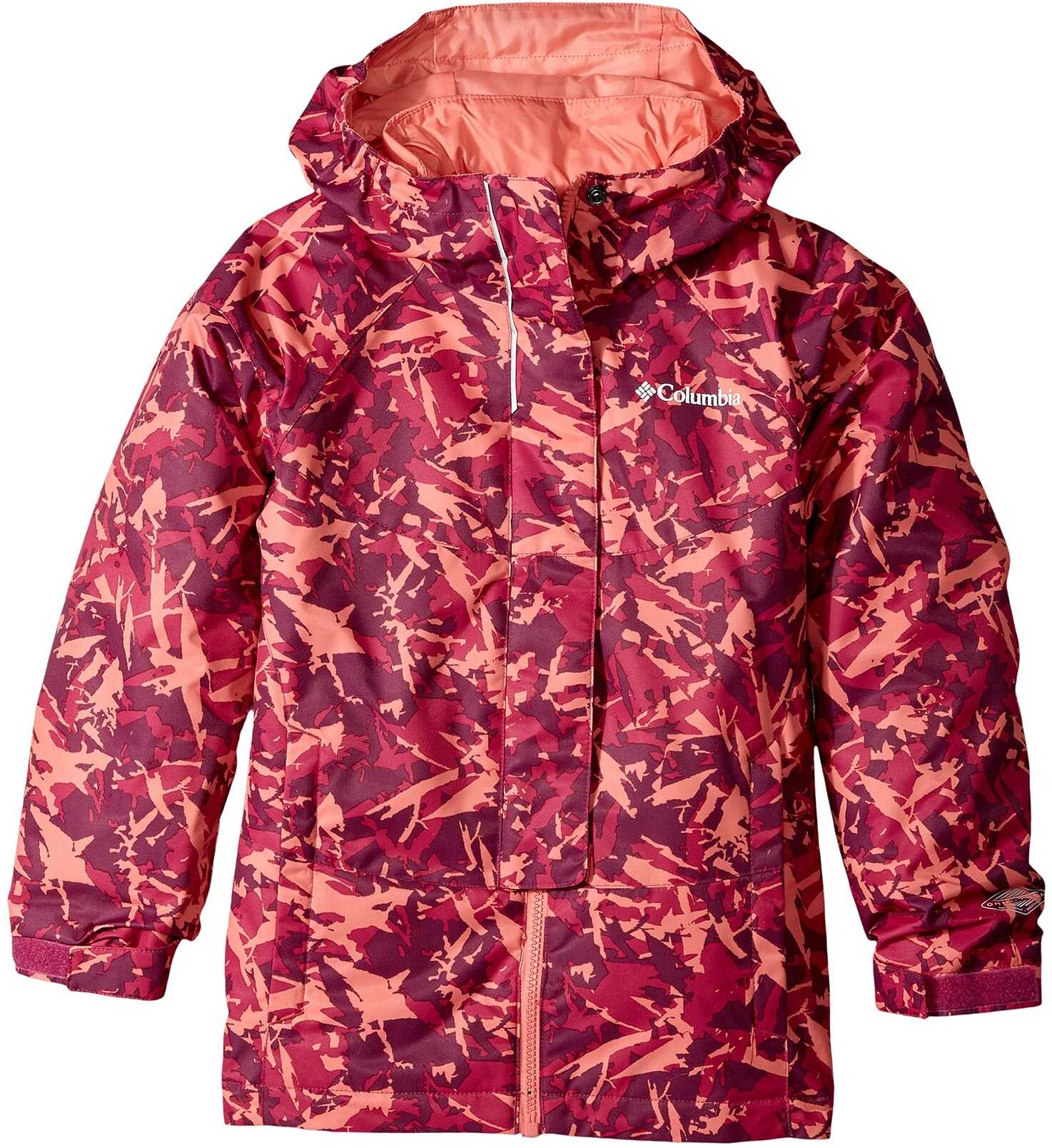 Geaca Columbia Kids Whirlibird Interchange Jacket (Little Kids/Big Kids) Deep Blush Woodsy Camo/Hot Coral