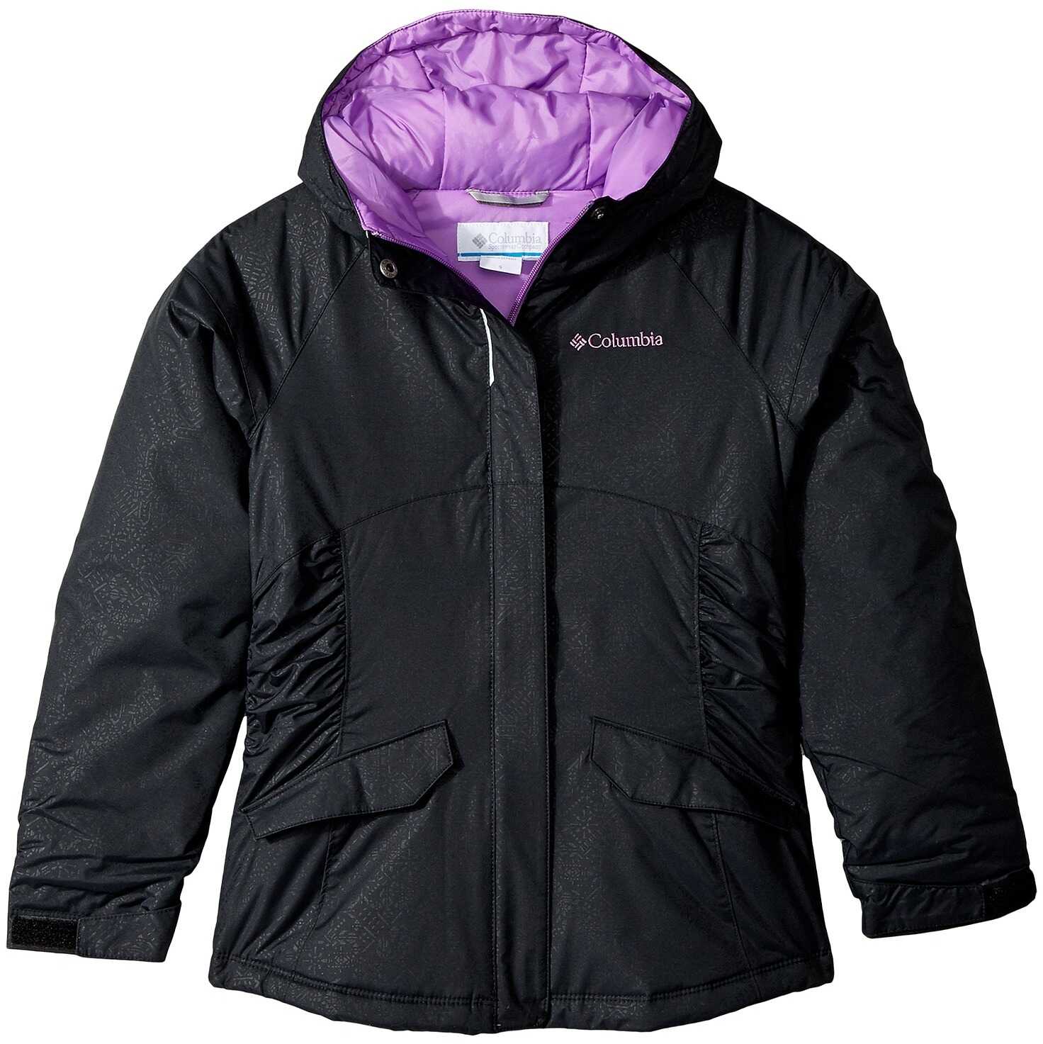 Geaca Columbia Kids Razzmadazzle Jacket (Toddler) Black Snowflake Emboss/Crown Jewel