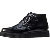 Ghete & Cizme Pointed Creeper Mid 3 Stripes Unisex Ankle Boots In Black Barbati