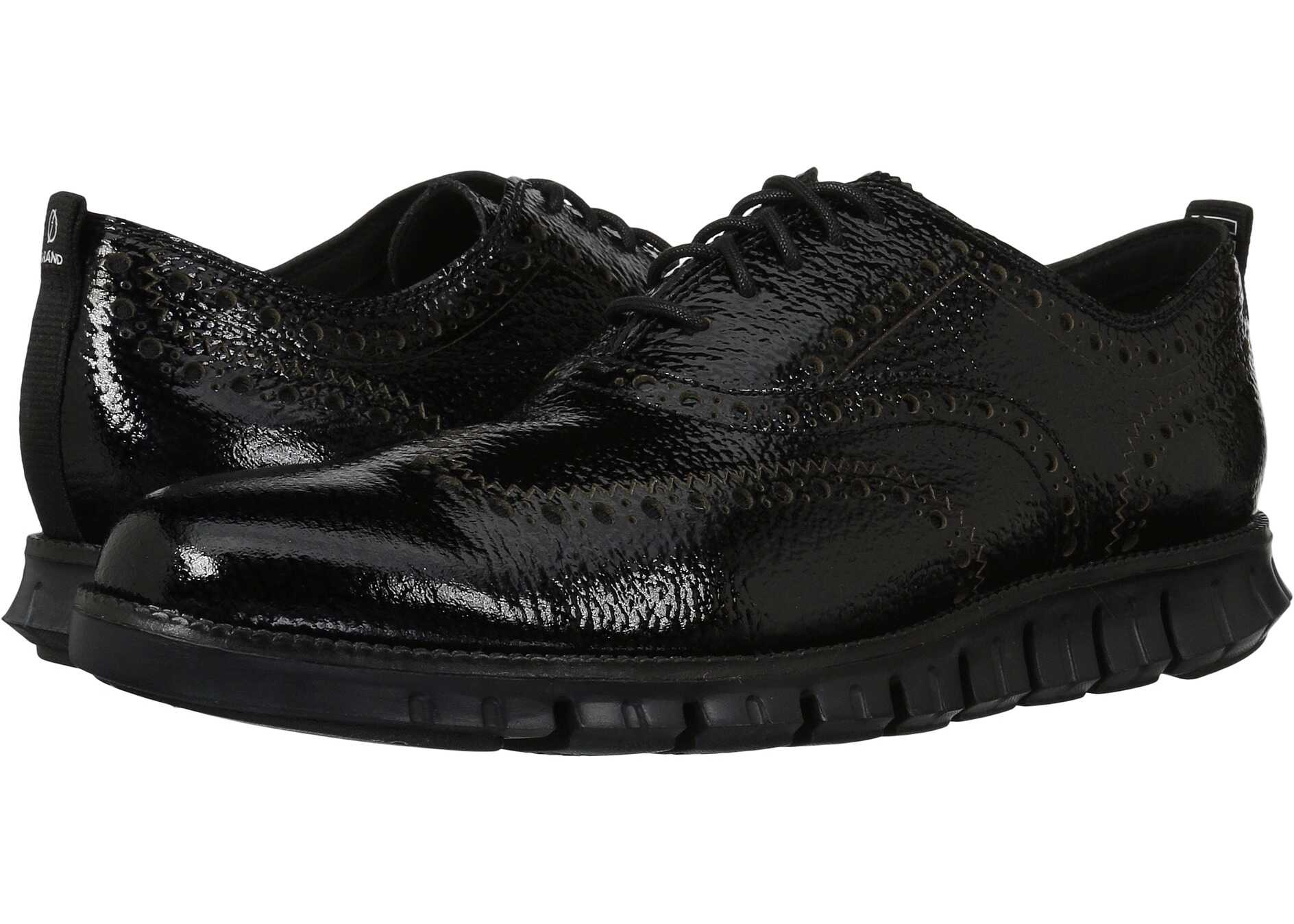 Pantof Cole Haan ZeroGrand Wingtip Oxford II Black/Black