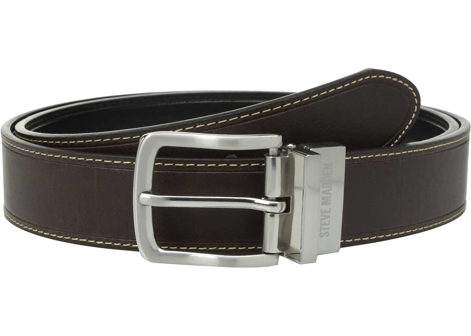 Curea Steve Madden 35mm Oil Tanned Reversible Belt Brown/Black