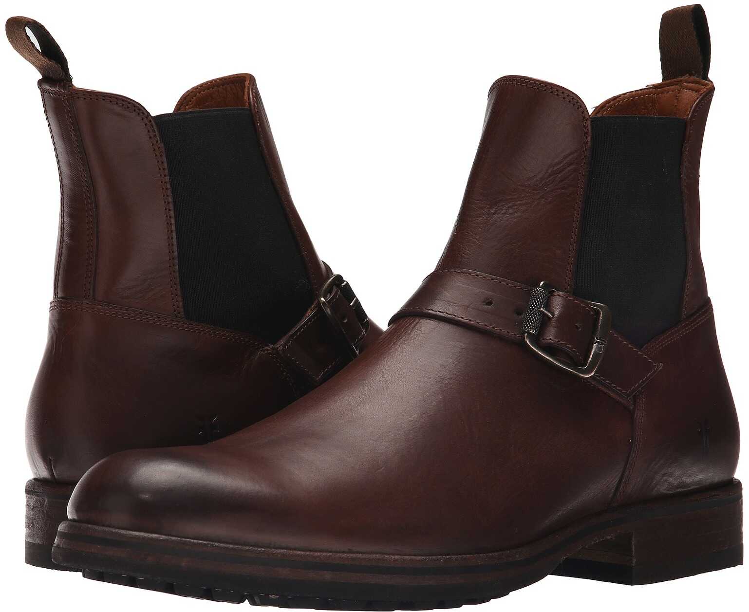 Gheata Frye Wilson Engineer Chelsea Dark Brown Smooth Full Grain