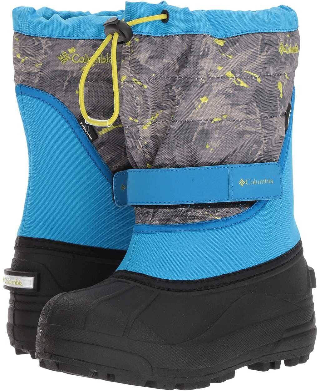 Gheata Columbia Kids Powderbug Plus II Print (Toddler/Little Kid/Big Kid) Static Blue/Ginkgo