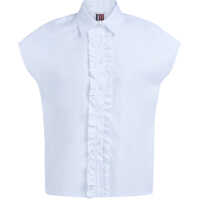 Camasi Camicia I'm Isola Marras In Cotone Bianco Con Rouches Femei