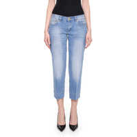 Blugi Cropped Straight Jeans Femei