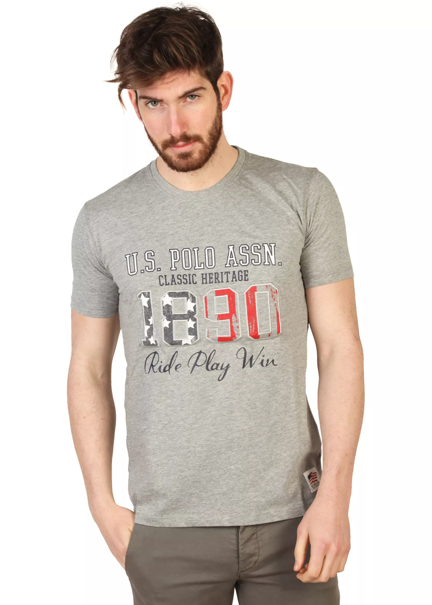 Tricou U.S. POLO ASSN. 43674_49351 Grey