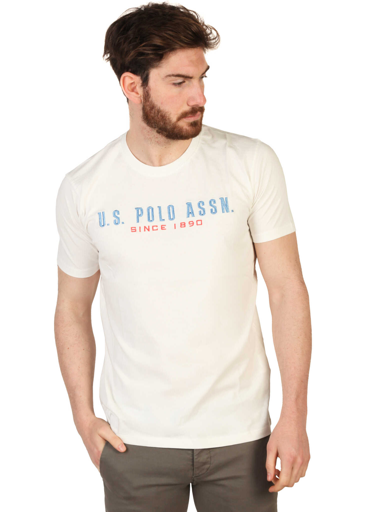 Tricou U.S. POLO ASSN. 43675_49351 White
