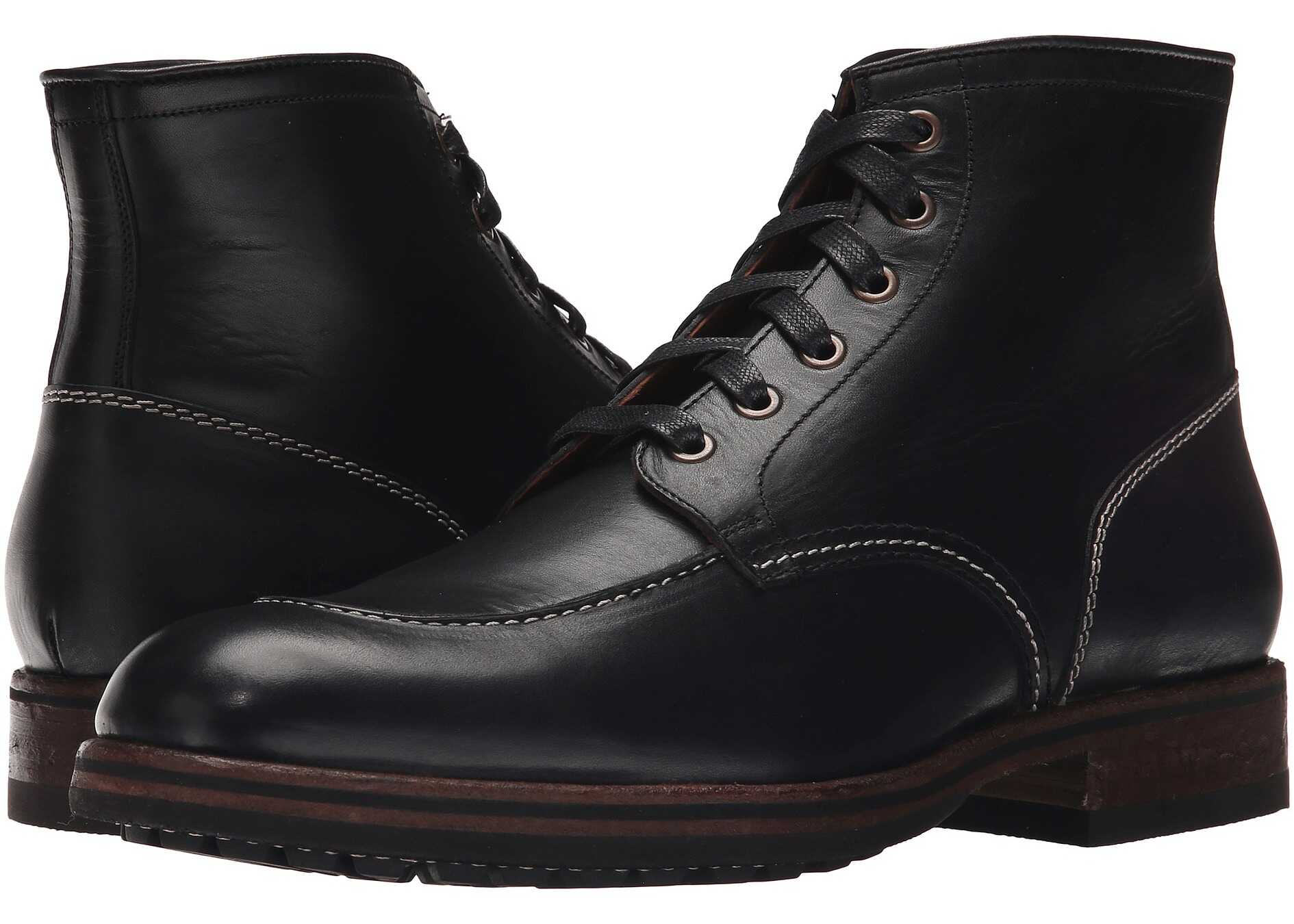 Gheata Frye Wilson Midlace Black Smooth Full Grain