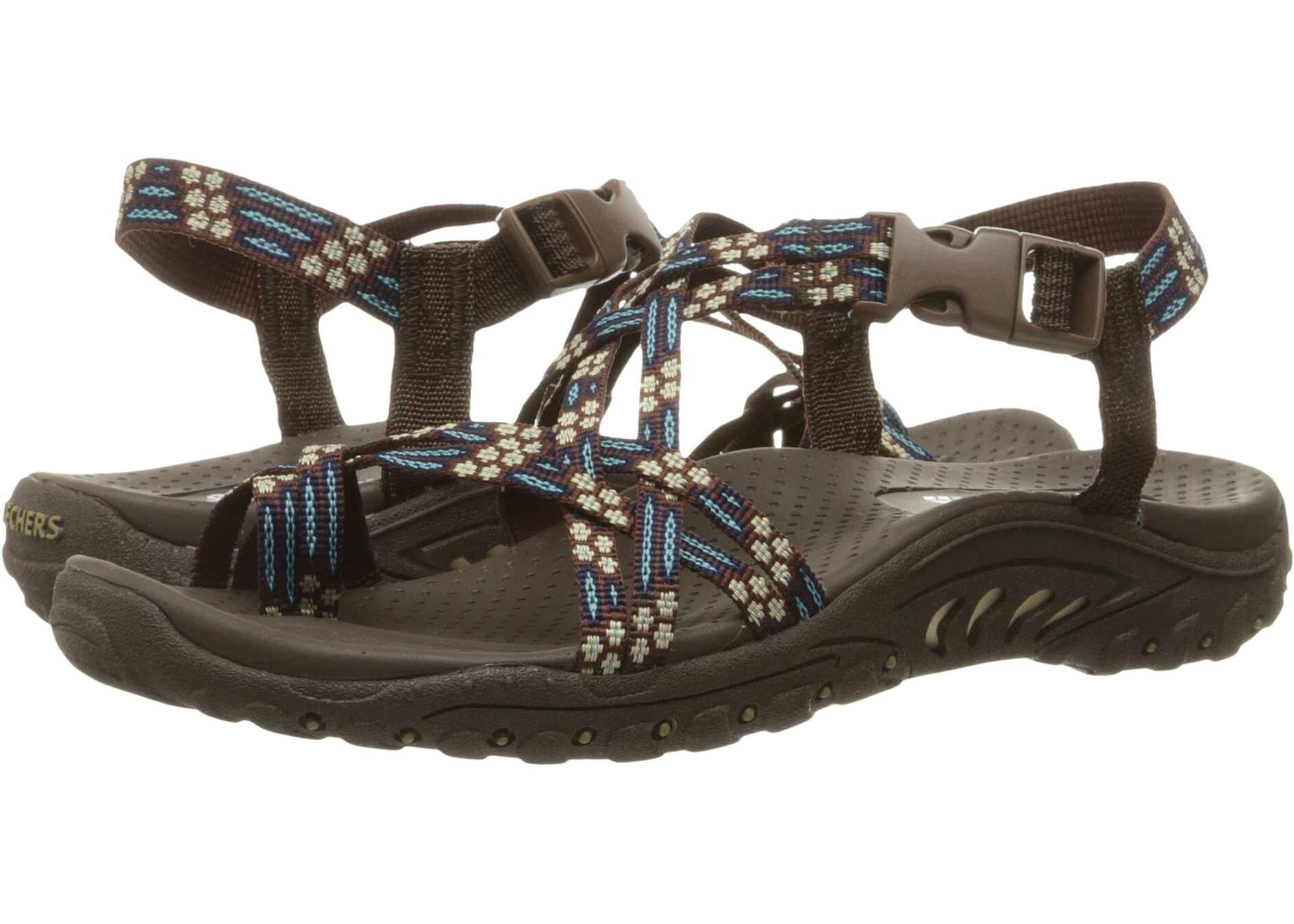 Sandala SKECHERS Reggae - Loopy Chocolate/Blue