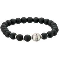 Bratari Stainless Steel Metal Ball and Beaded Bracelet Barbati