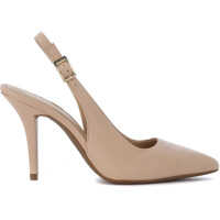 Pantofi cu Toc Pale Pink Leather Decolletè Femei