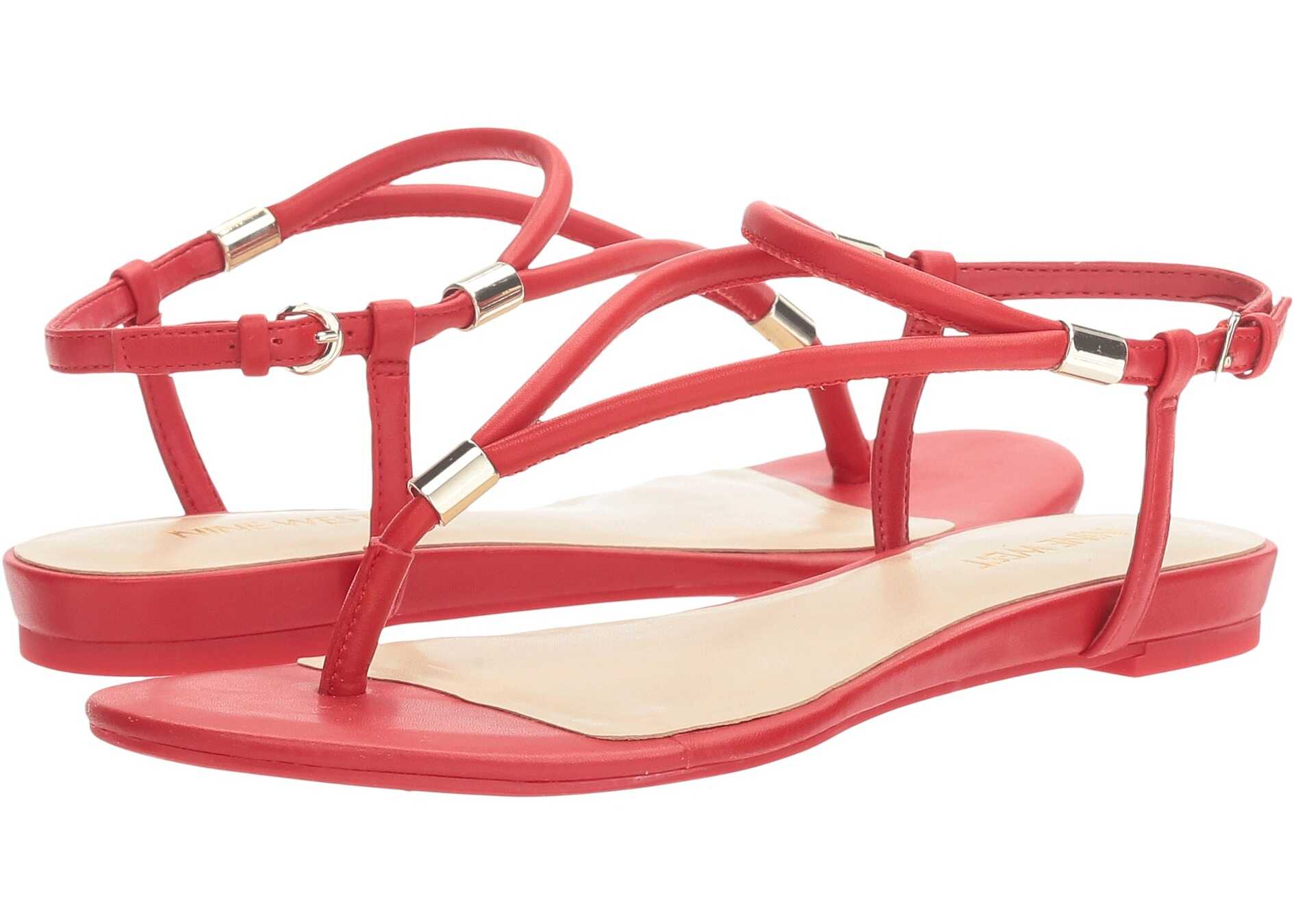 Sandala Nine West Rivers 3 Red Synthetic