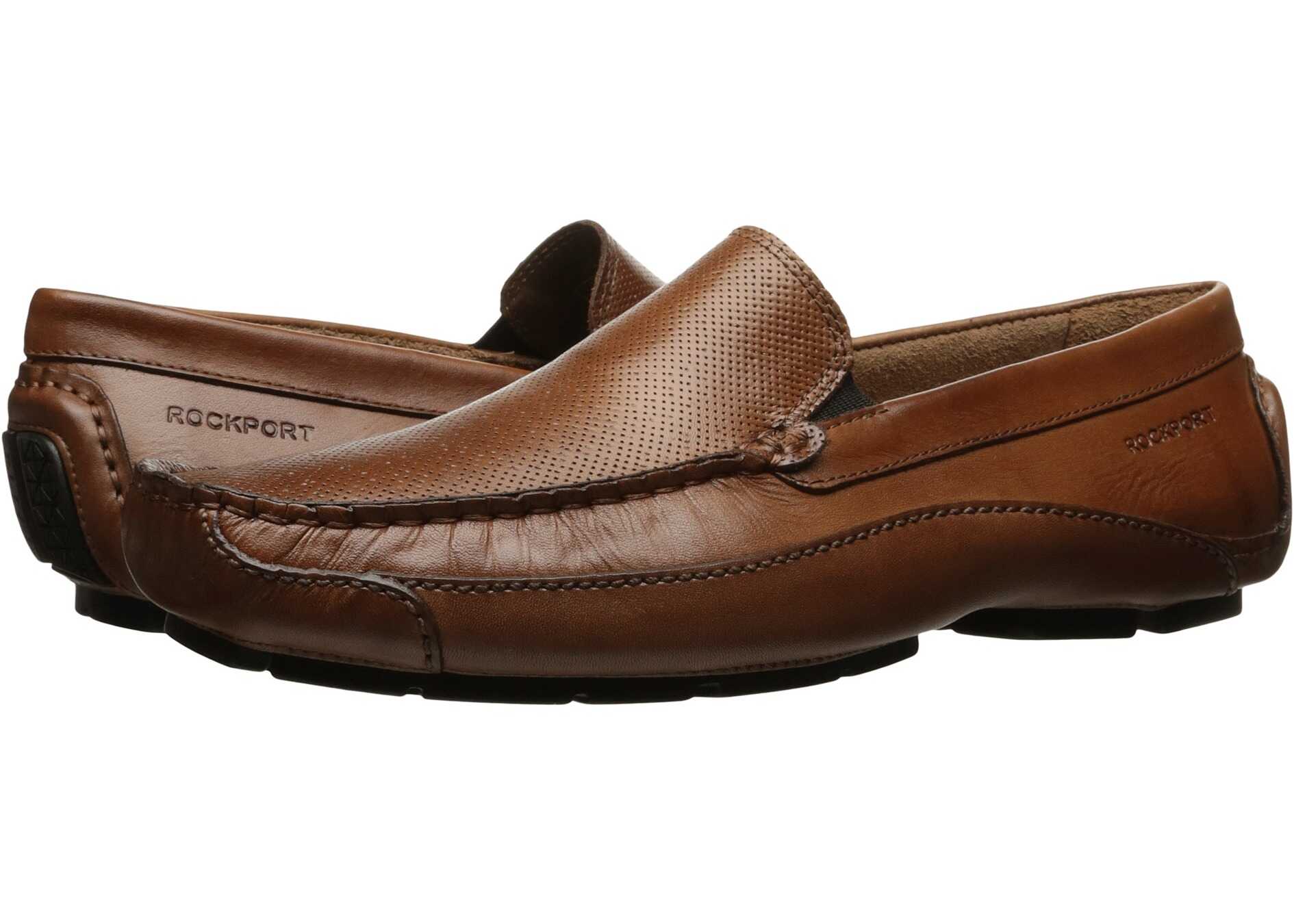 Mocasin Rockport Luxury Cruise Perf Venetian Tan Leather