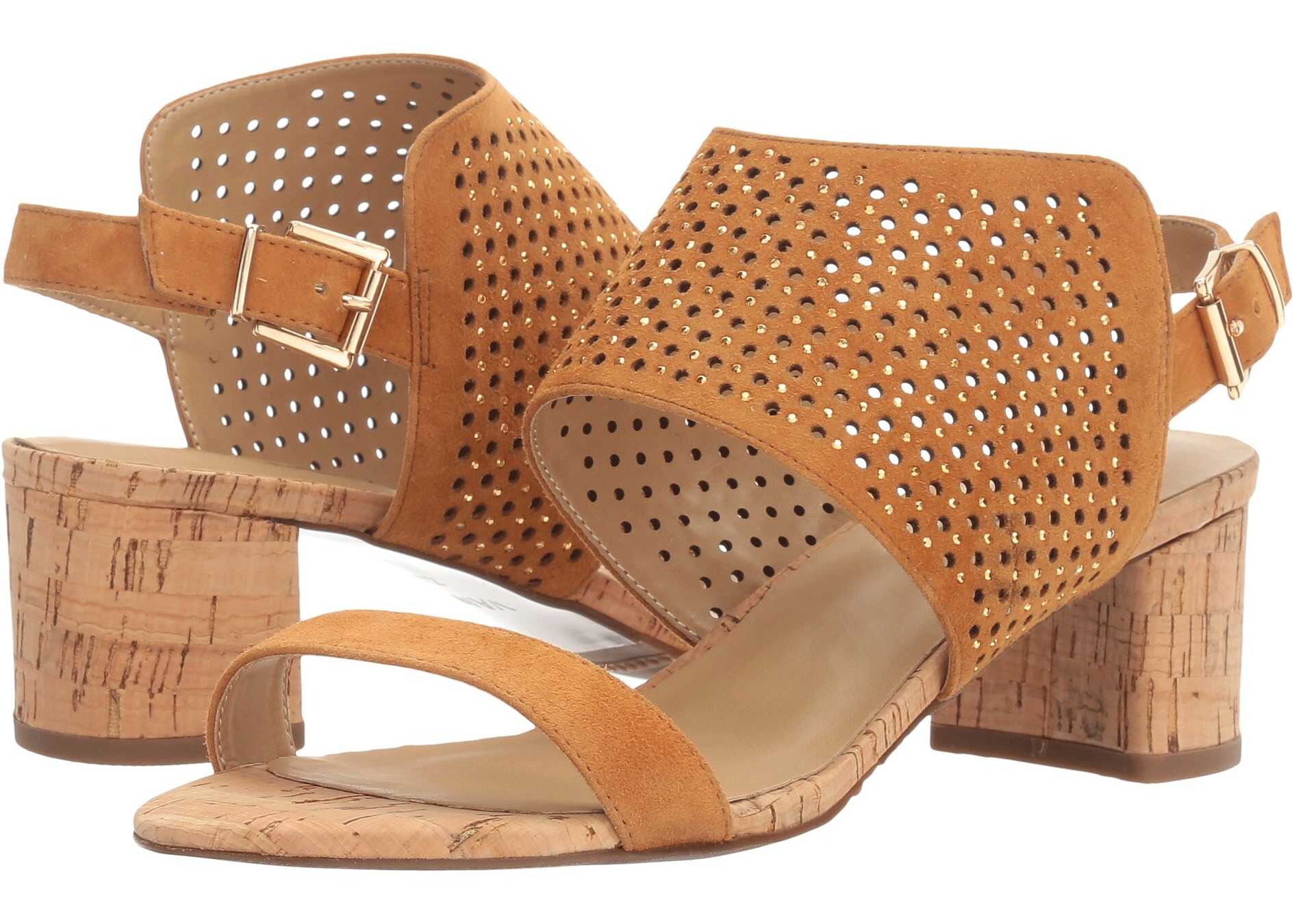 Sandala Vaneli Odele Cuoio Suede/Natural Cork/Gold Stones