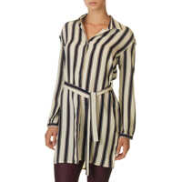 Rochii Women's Striped Shirt Dress Femei