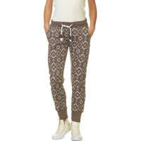Pantaloni de Trening Ladies Jogg Pants In Beige With Print Femei