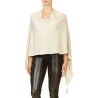 Cardigane Women's Light Beige Poncho Femei
