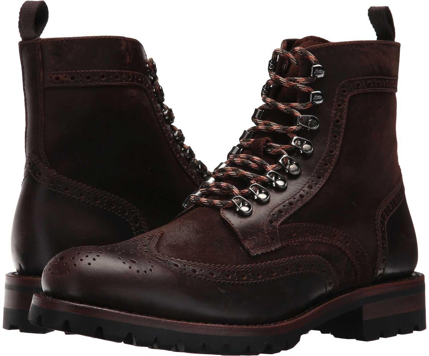 Gheata Frye George Adirondack Brown Multi Waterproof Smooth Pull Up/Waxed Suede