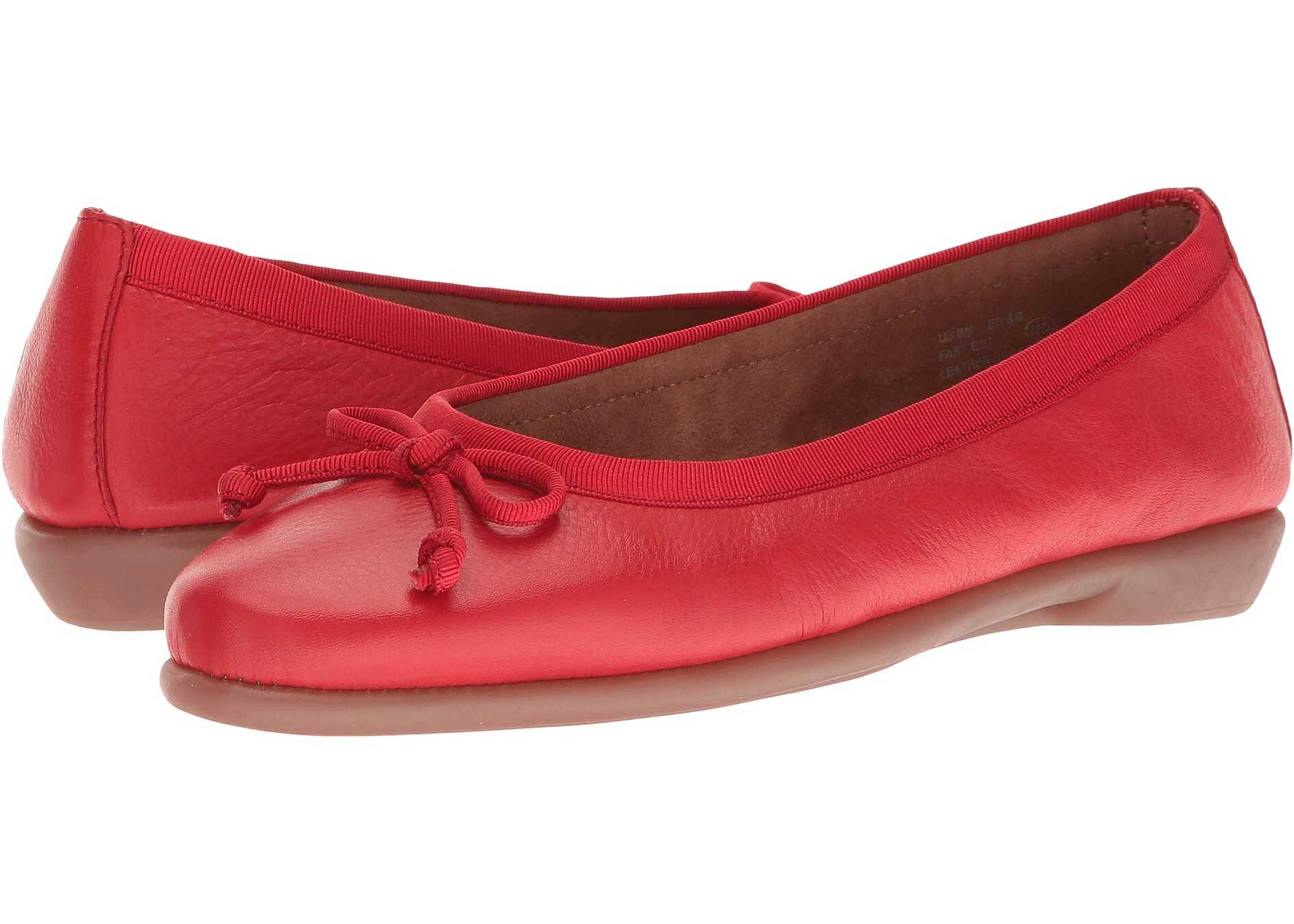 Balerin Aerosoles Fast Bet Red Leather