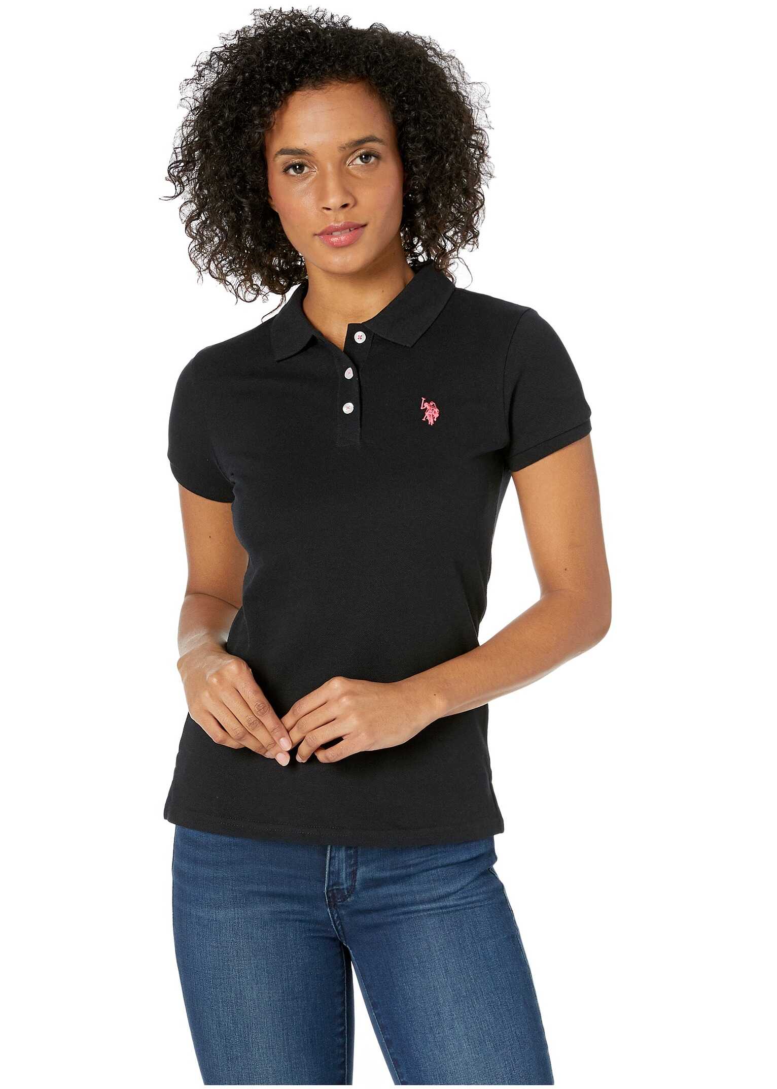 U.S. POLO ASSN. Neon Logo Polo Shirt Anthracite 1