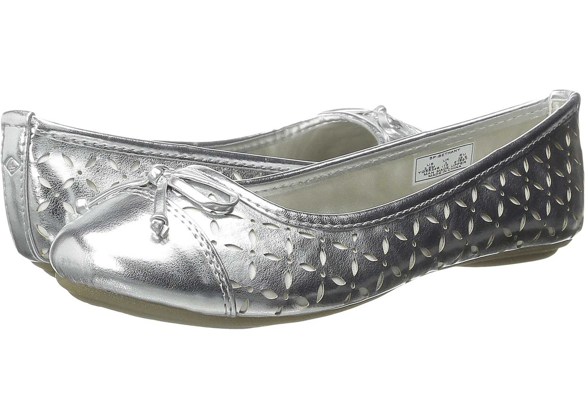 Balerin Sperry Kids Bethany (Toddler/Little Kid/Big Kid)* Silver/White