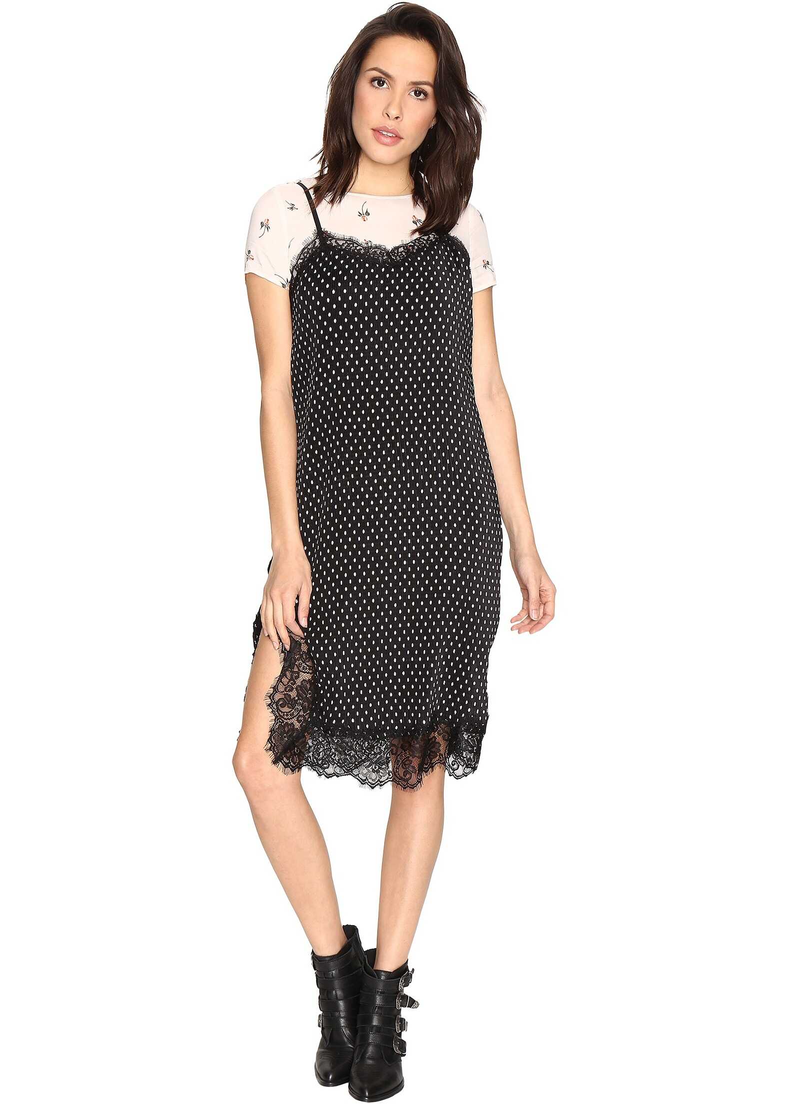 Rochie Free People Margot Twofer Slip Dress* Black Combo