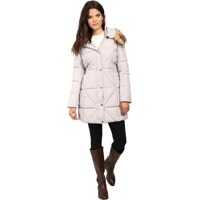 Geci de Iarna Cinched Waist Puffer w/ Hood and Removable Faux Fur Femei