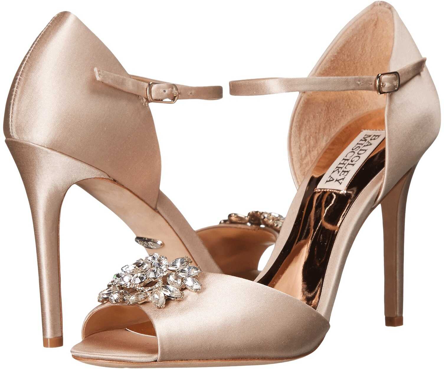 Pantof Badgley Mischka Bandera Nude Satin