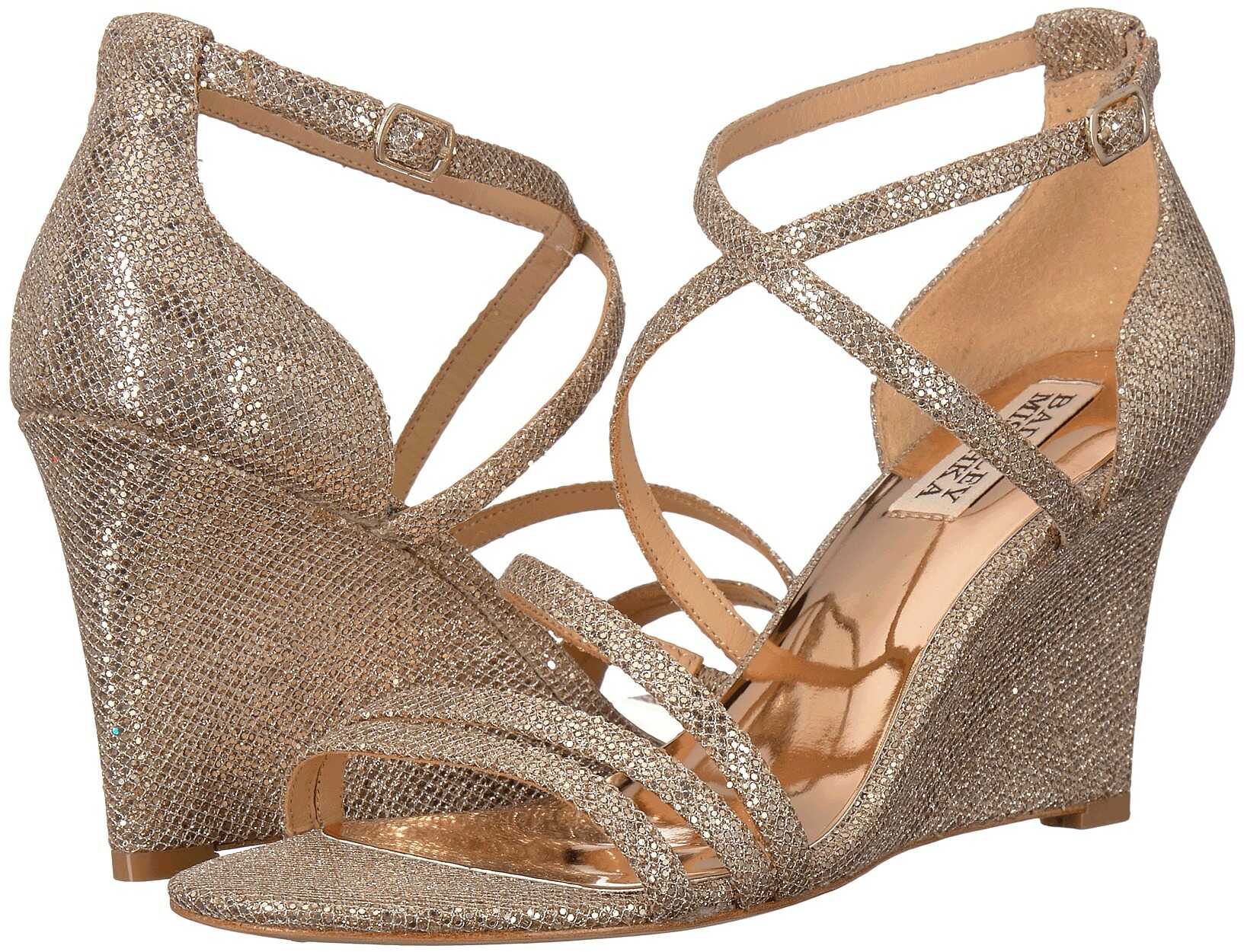 Sandala Badgley Mischka Bonanza Platino Glitter