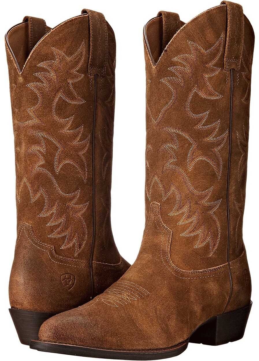 Gheata Ariat Heritage Western R Toe* Antique Mocha Suede