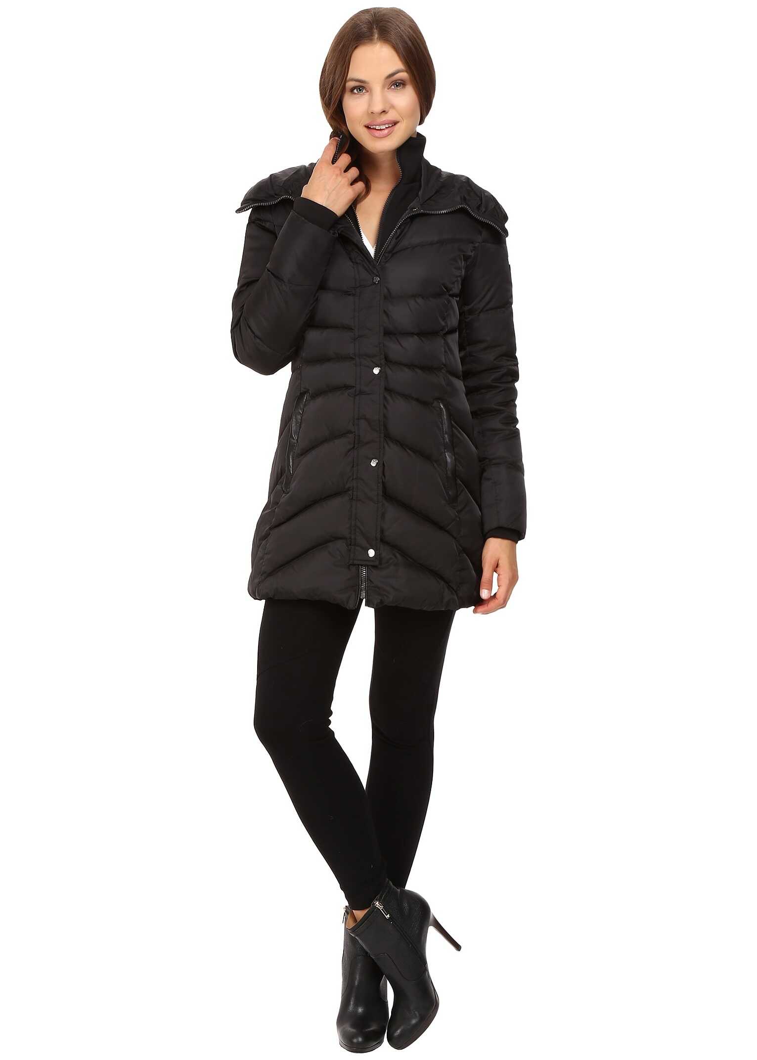 Geaca Vince Camuto Down with Bib J8631 Black