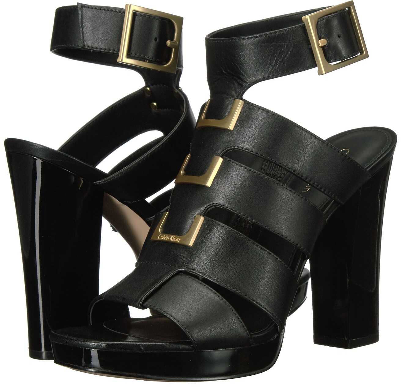Pantof Calvin Klein Benita Black Leather