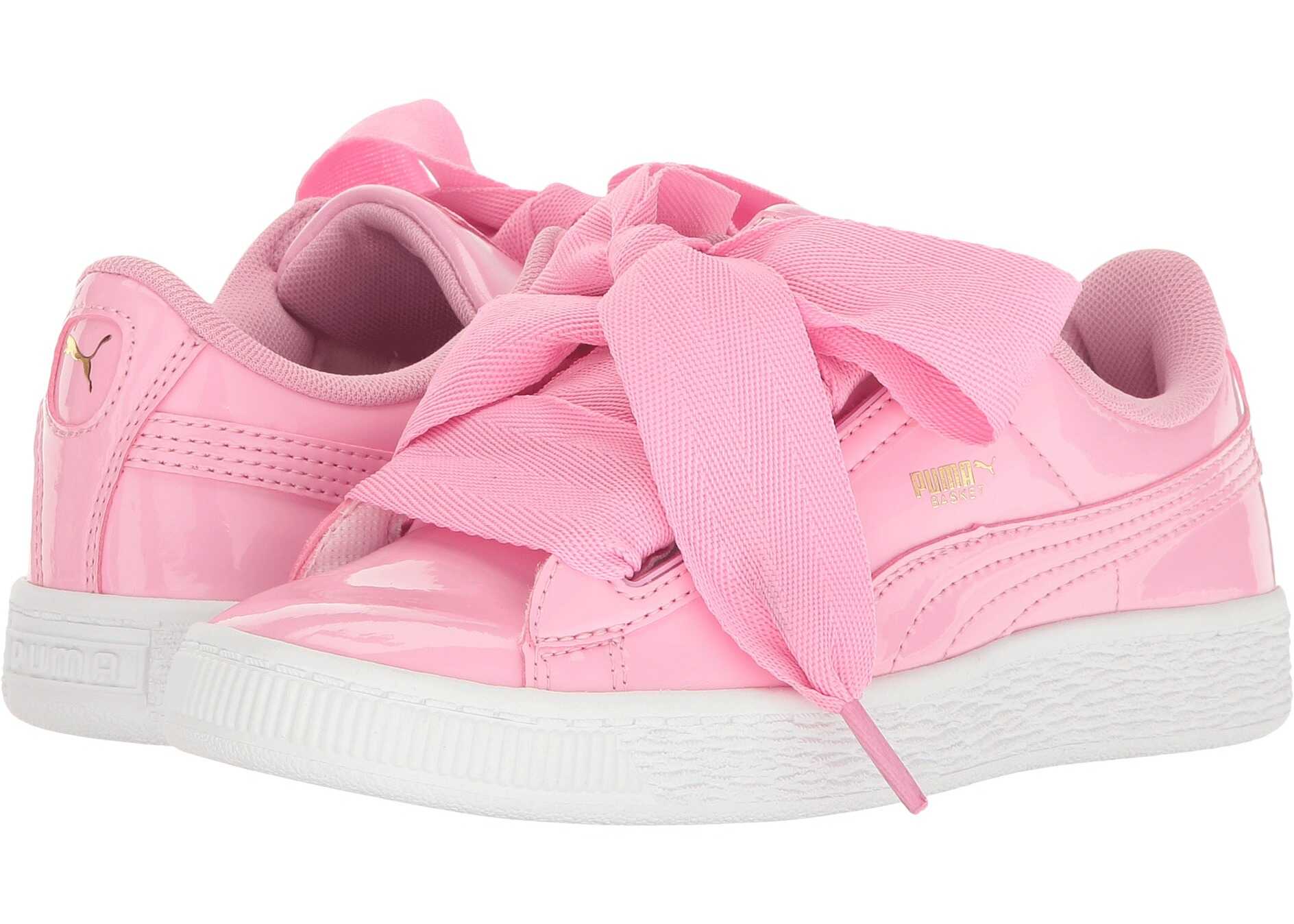 Tenis Puma Kids Basket Heart Patent (Little Kid/Big Kid) Prism Pink/Prism Pink