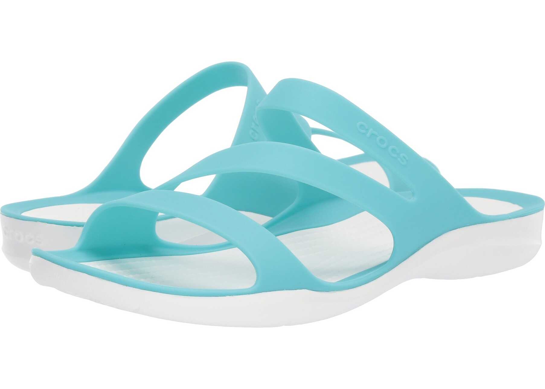Crocs Swiftwater Sandal Pool/White