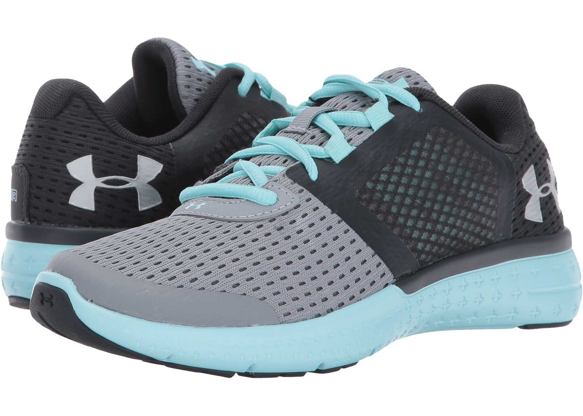 Tenis Under Armour Kids UA Micro Fuel RN (Big Kid) Steel/Blue/Silver