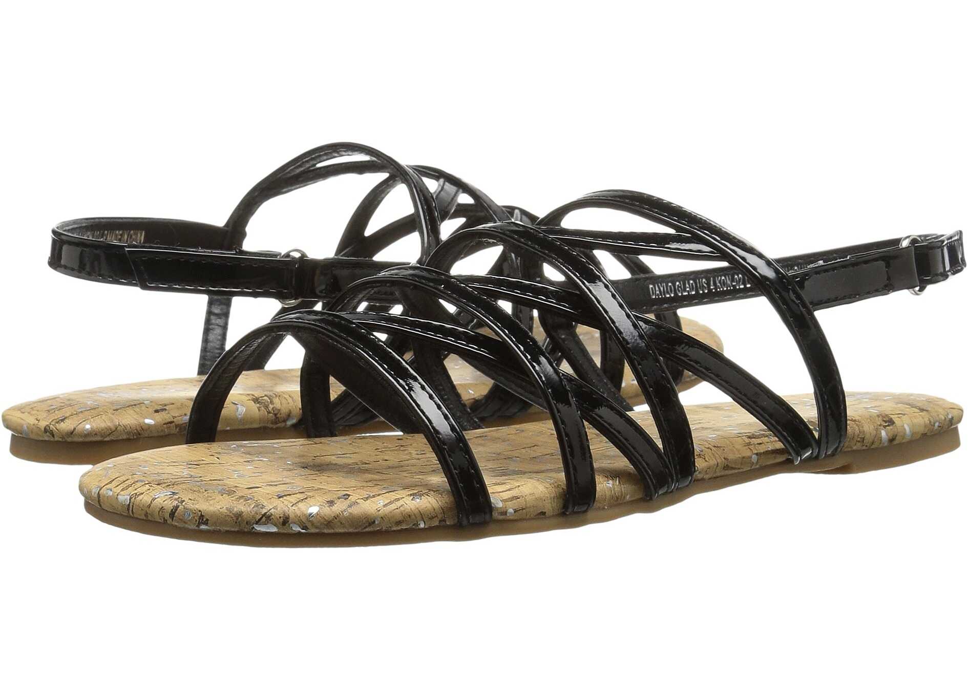 Sandala Kenneth Cole Reaction Kids Daylo Glad (Little Kid/Big Kid) Black Patent