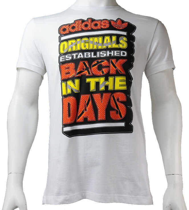 Tricou adidas Hertiage Tee Orange,White
