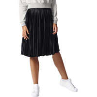 Fuste Pleated Women's Black Midi Skirt Femei