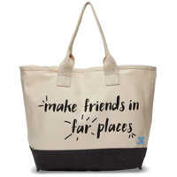 Genti de Mana All Day Quote Unisex Natural Tote Bag Femei